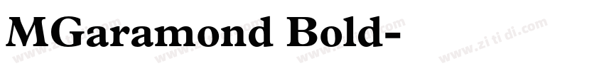 MGaramond Bold字体转换